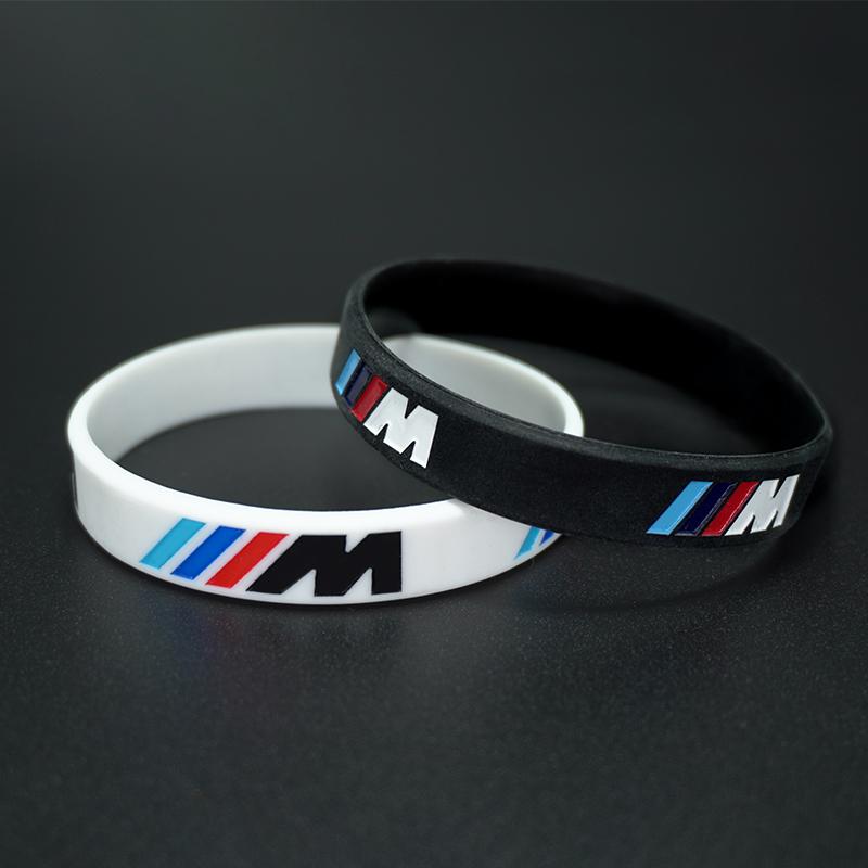 M Power Silicone Rubber Wristband For BMW M Emblem M3 M5 X1 X3 X5 X6 E46 E39 E36 E60 Seires Flexible Bracelet Sports Bangle
