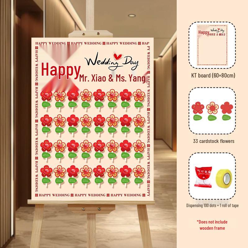 Creative Wedding Engagement Candy Lollipop Welcome Sign and KT Board Backdrop Decoration