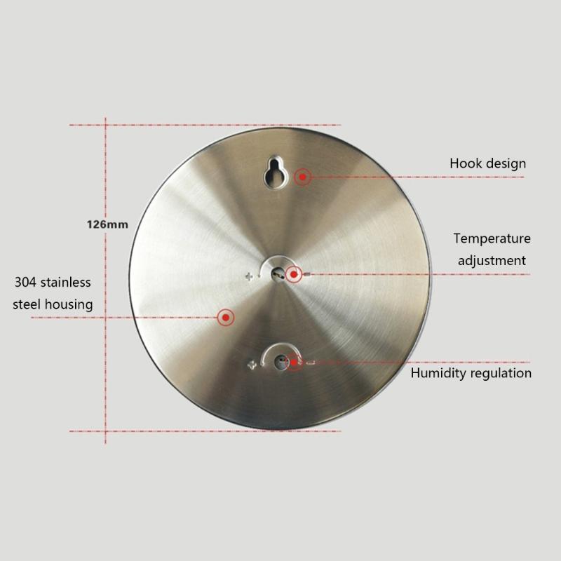 Indoor Thermometer Hygrometer Large Display Dial-Type Wall Mounted Analog Humidity Temperature Meter Gauge High Accuracy
