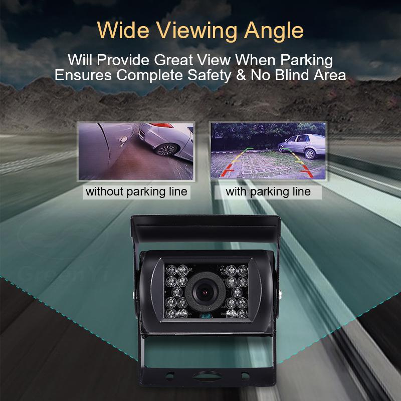 Reverse Camera 4 Pin AV Port IR Night Backup Camera Waterproof For Truck/Trailer/Pickups/RV/ Heavy