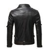 Men's Leather Jacket European and American Locomotive Multi-Pocket Design Jacket Men's Harley Motorcycle Wind Riding Jacket