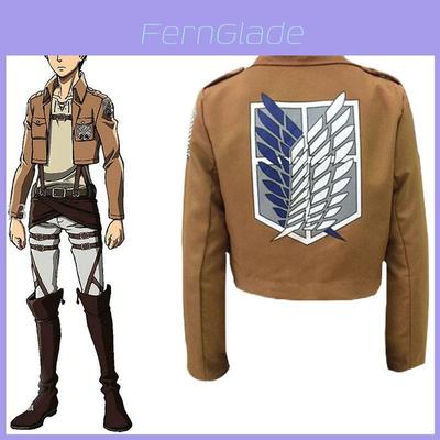 Attack on Titan Aufklärungstrupp Cosplay Mantel Jacke für Eren Jäger Fans**