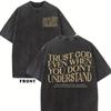 Personalized Women's Clothing TRUST GOD EVEN Letter Cross-border Heavy Washed Short Sleeves