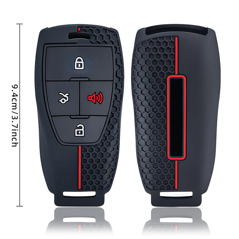 Silicone Black For Baic X55 X35 X75 Ii Evo 5 Beijing Bj40 Bj80 U7 X7 Remote Smart Auto Car Key Case Cover Fob Holder