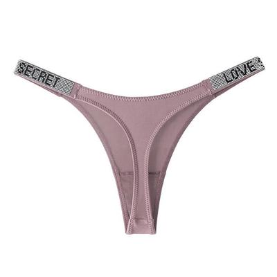 Europäischer & Amerikanischer Sexy Strass-Tanga: Damen Fitness Sport High-Cut T-Pants