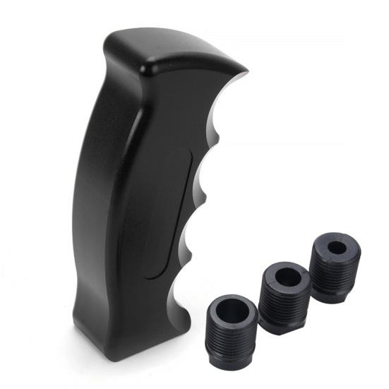 Universal Car Shift Knob, Pistol Grip Aluminum Gear Stick, Weighted Manual Shifter Handle with 3 Adapters