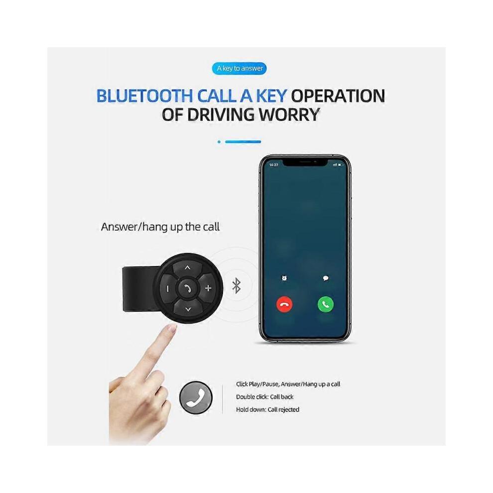 Car Steering Wheel Bluetooth 5.3 Wireless Remote Controls for Motorcycle Bike Handlebar Phone MP3 Music Player Bluetooth Media Controller Button