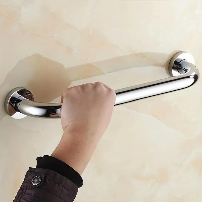 1/2Pcs 30Cm Stainless Steel Bathroom Tub Toilet Wall Grip Handle Handrail Grab Bar Shower Safety Support Handle Towel Rack