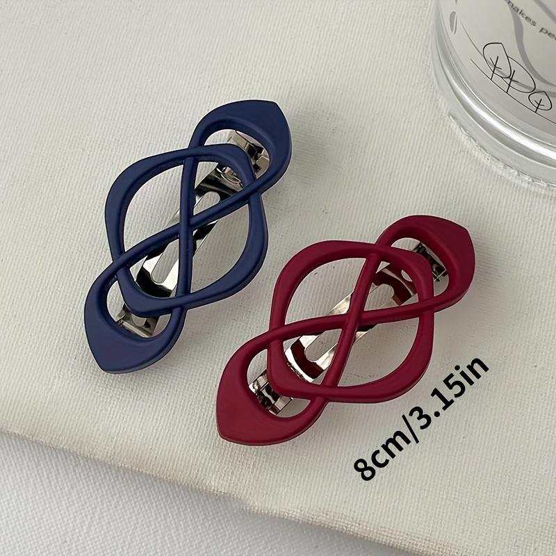 Stylish Hollow Metal Hair Clip with Princess Ponytail Spring Barrette for Back of Head