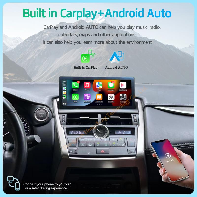 For Lexus NX 200 300 2014-2020 Car Multimedia Player 12.3Inch GPS Navigation Radio Android12 8+128G 8Core CarPlay 4G 360Camera