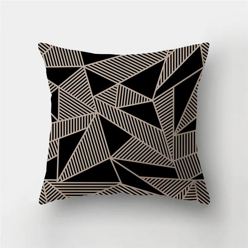 45x45cm Wooden Background Square Line Pattern Cushion Cover Home Living Room Sofa Bedroom Home Decoration Car Cushion Cover