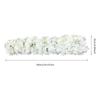 Artificial Silk Flower Row – Dahlia, Rose & Hydrangea – 39.4 Inch Realistic Faux Flowers for Wedding, Party & Home Decor – White