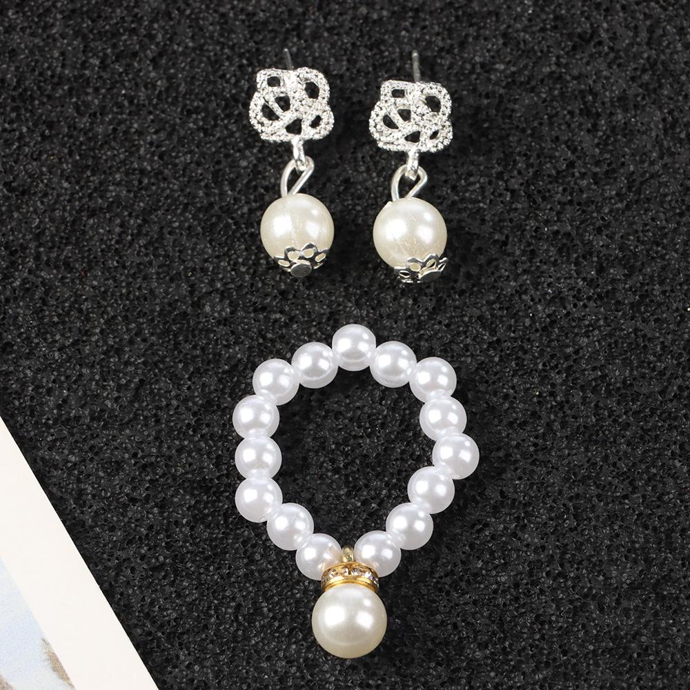 Fashion Mini Pearl Jewelry Necklace Earrings For BJD Dolls Bracelet For 1/6 Doll Clothes Accessories Decoration Kids Diy Toys