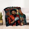 Michael Jackson Vibrant Pop Icon Portrait Blanket Warmthful Decor Suitable For Chair Sofa Bedding For All Occasions Digital Print Birthday Christmas G