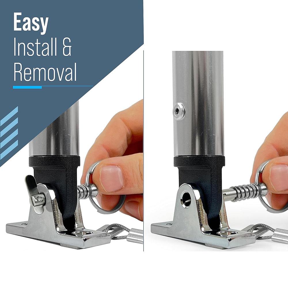 4x 316 Stainless Steel Quick Release Pins Boat Bimini Top Quick Release Pin 1/4