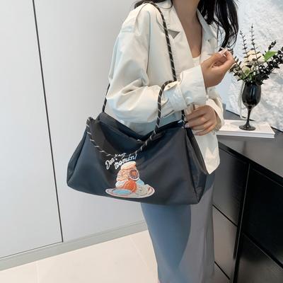 Portable Shoulder Bag Embroidered Donut Large Capacity Casual Crossbody Custom Print Design New
