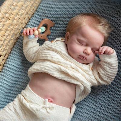 Lifelike Cuddly Bebe Newborn Doll LouLou 19 Inch Full Body Silicone Reborn Baby Doll Multiple Layers 3D Painting Skin Dress Up Doll Kids Playmate Toys