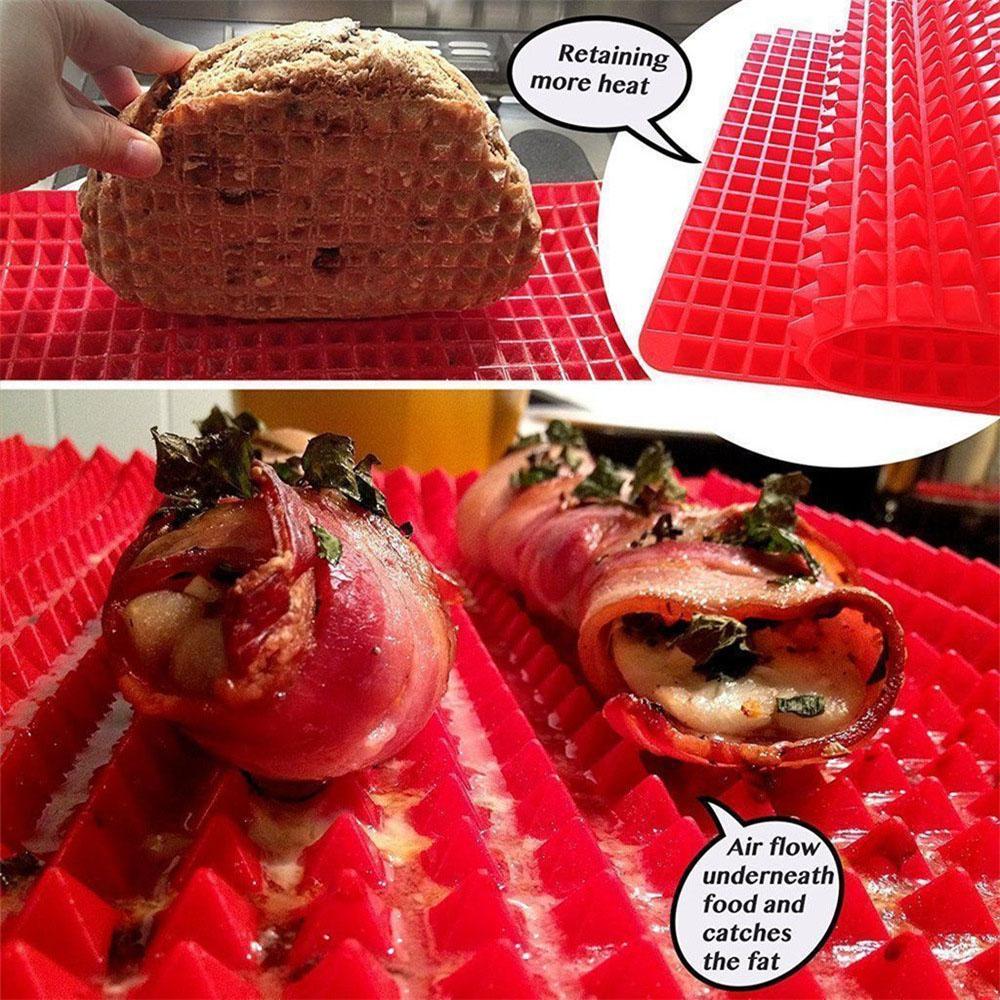 5 PCS TV Direct Original Healthy Chef Raised Baking Sheet Silicone Roasting Mat