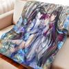 Cartoon Columbina Flannel Blanket Cover Warm Soft Anime Genshin Impact Blanket Multifunctional Decor Home Universal Blankets