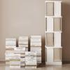 Transparent Book Shelf Rotating Bookshelf Bedroom Multifunctional Folding Storage Box Household Removable Bookcase Organizer