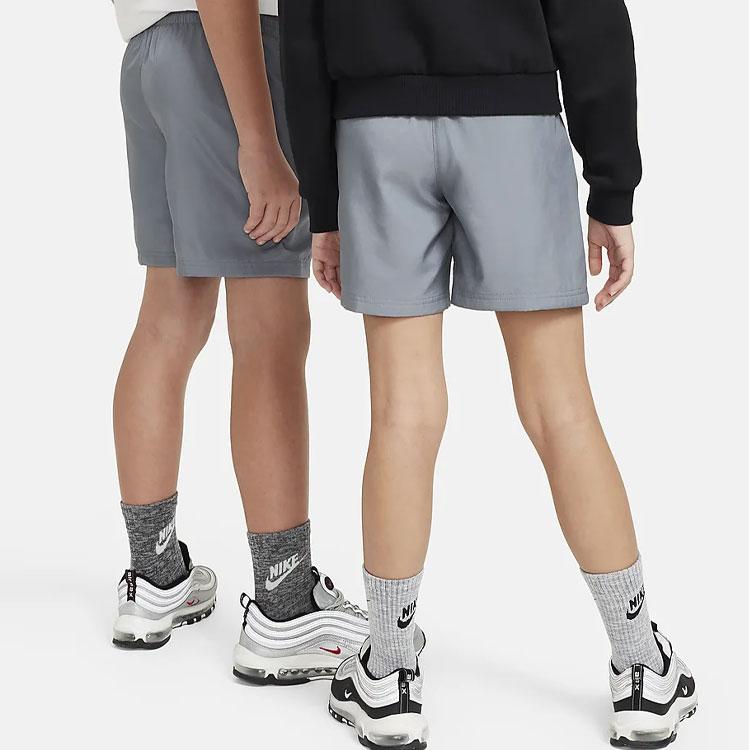 Nike Sportswear Woven Shorts With Letter Print Kids Shorts Smoke-Gray FN8756-084