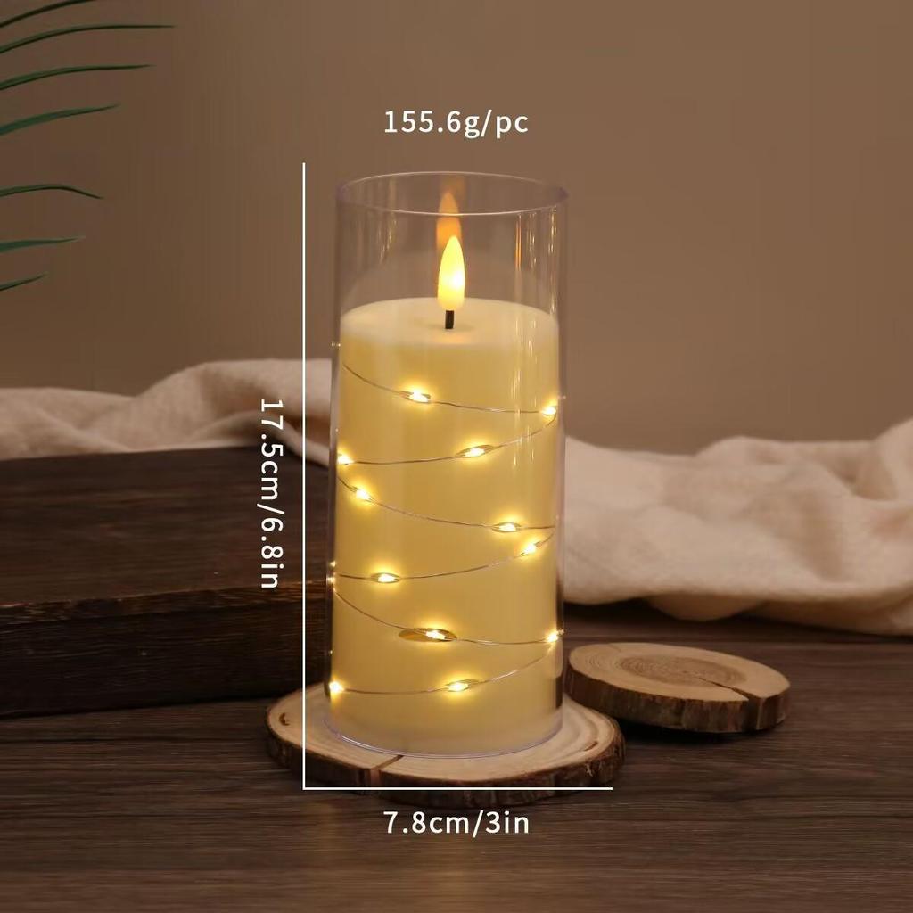 LED Acrylic Candle Lights for Christmas, Weddings, Parties, and Restaurants
