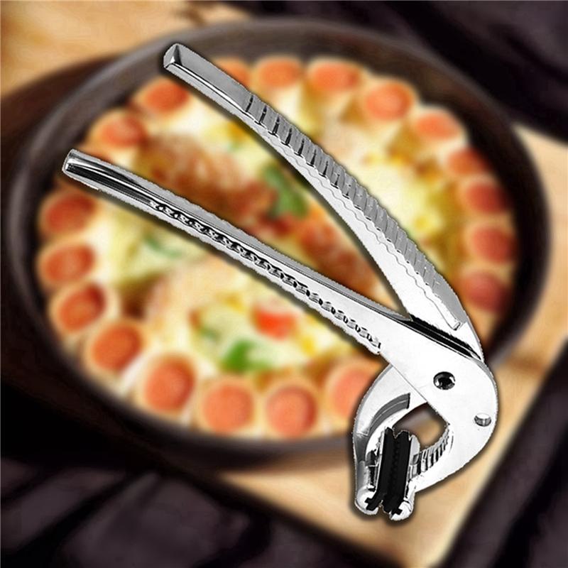 

ABWR-2X Stainless Steel Kitchen Tongs Pizza Pan Gripper Baking Pans Grip No Slip Anti Hot Pizza Pan Dish Pot Holder серебряный