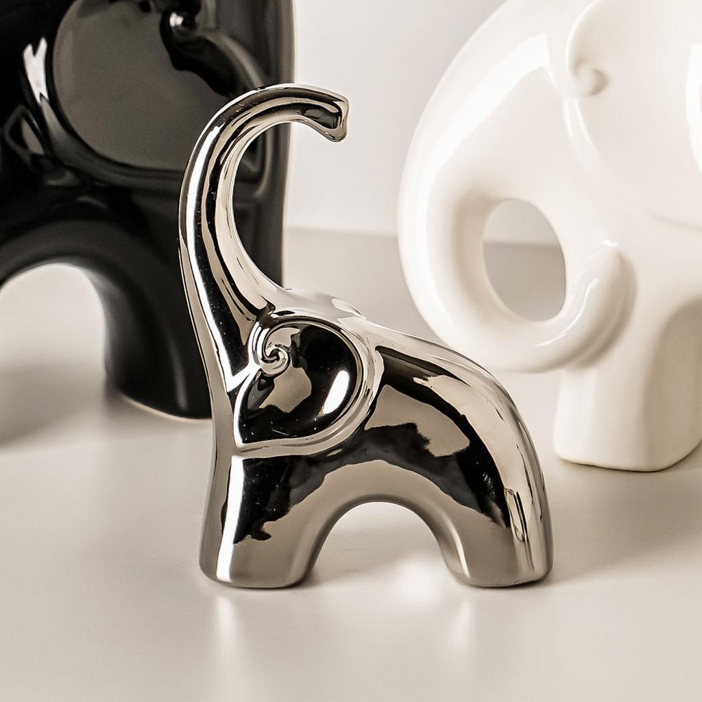 Porcelánová socha slona, Minimalistická zvířecí socha do obývacího pokoje, Luxusní domácí dekorace, Showpiece na TV skříňku a bar