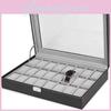 Watch Black 24 Storage Box Case Bracelet Bangle Jewelry Display Collection Tray