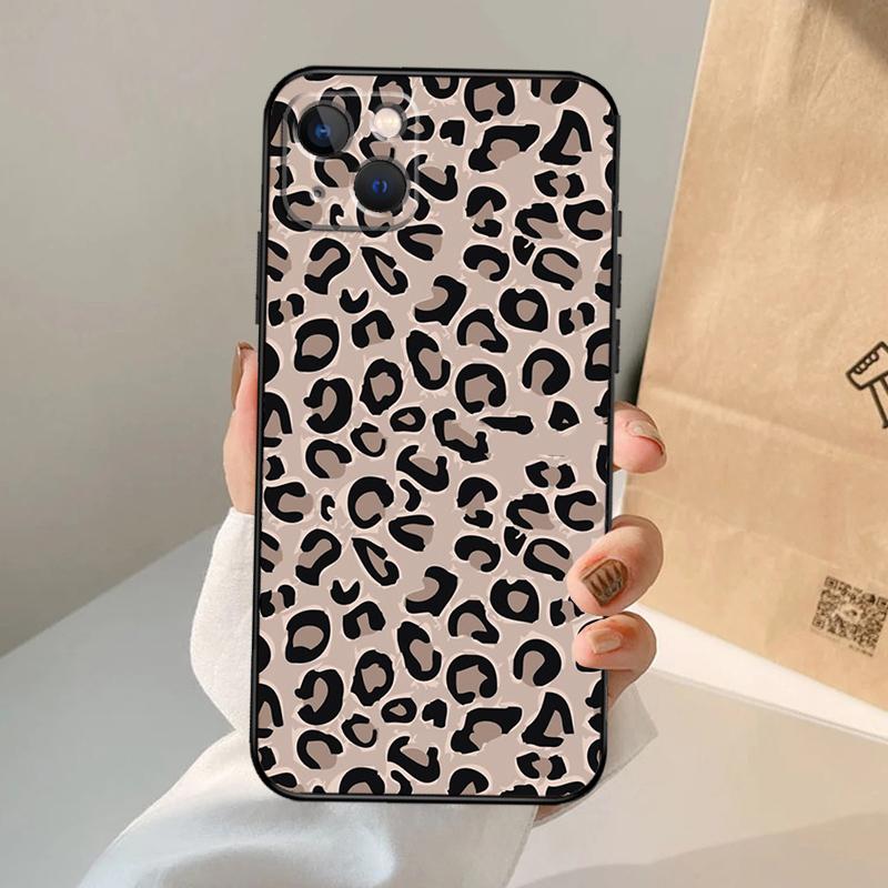 

Tan Leopard Phone Case For iPhone 17 Air 16 15 14 13 11 12 Pro Max 13 12 mini 15 16 Plus 16e Cover Coque iPhone 12