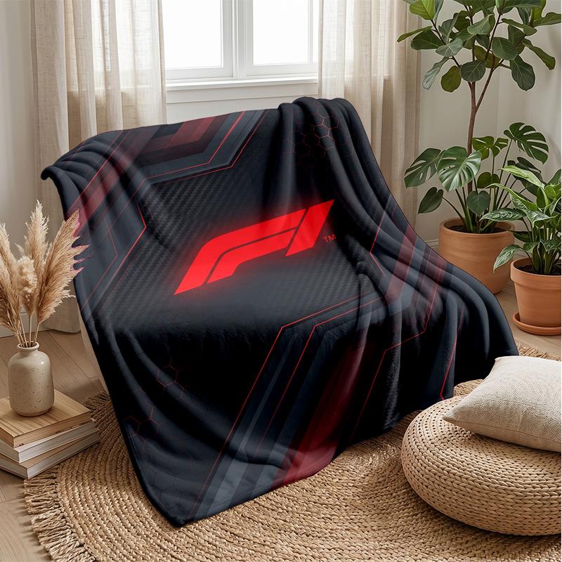 F1 Flannel Fleece Blanket Cozy Warm Throw Blanket For Couch Bed Travel All Season Use