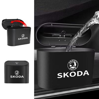 ABS Car Trash Hanging Storage Bin Decor For Octavia A5 Superb Old Febia Roomster 2013 2005-2008 Rapid Roomster Kodiaq Yeti Fsvr64