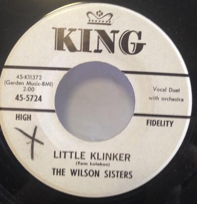 7inch Record WILSON SISTERS - Little Klinker 455724 King Records 1962 US Pop Used