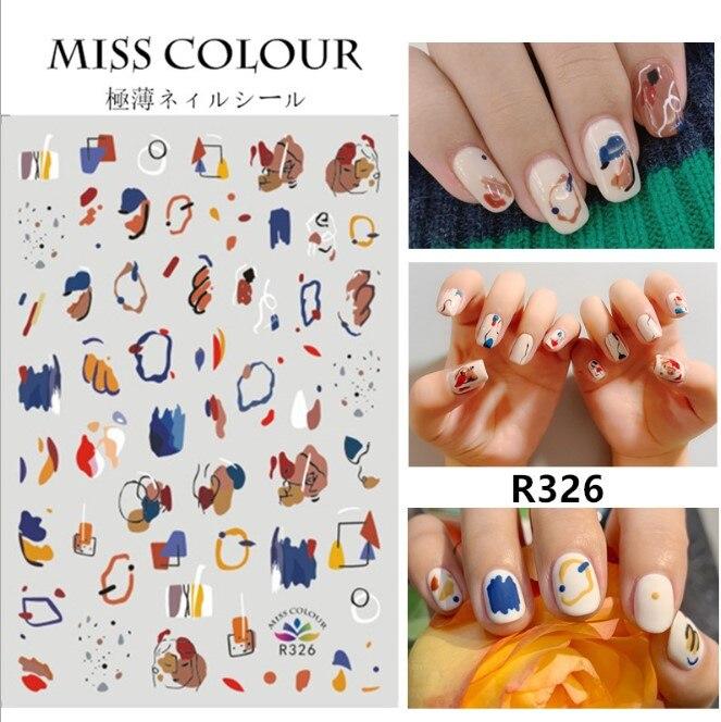 1pc 3D Nail Stickers Spring Summer Natural Flower Leaves Simulation Dried Flower Dragonfly Nail Applique Water Slides Decoration