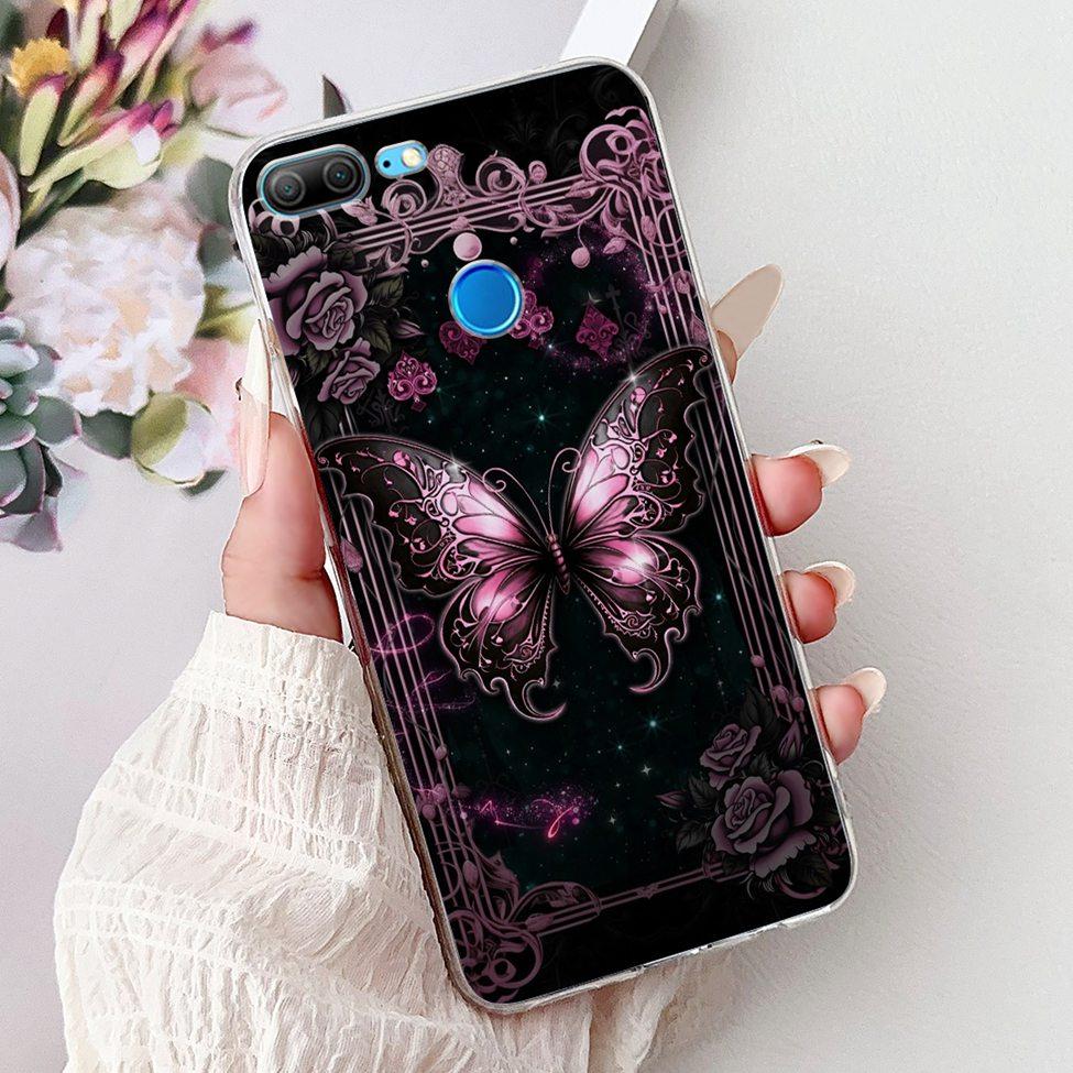 Clear For Honor 9 Lite Case Cute Cat Luxury Fashion Flowers Cool Boys Soft Bumper Cover For Honor 9Lite LLD-L21 Phone Case 5.65"