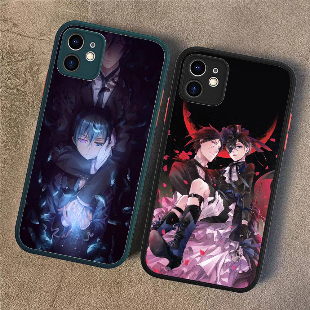 Anime Black Butler Phone Case For iPhone 16e 16 15 14 13 12 11 Pro Max X XS Max Plus Matte Clear