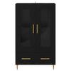 Highboard in Black Oak Look 69.5 x 31 x 115 cm