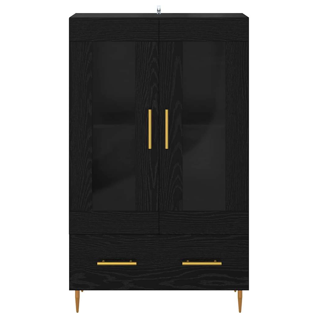 Highboard in Black Oak Look 69.5 x 31 x 115 cm