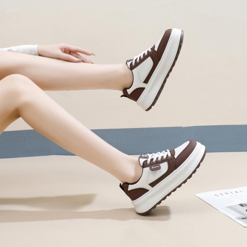 Women Platform Sneakers High Top Lace-Up Casual Shoes Comfortable Breathable Chunky Tennis Shoes