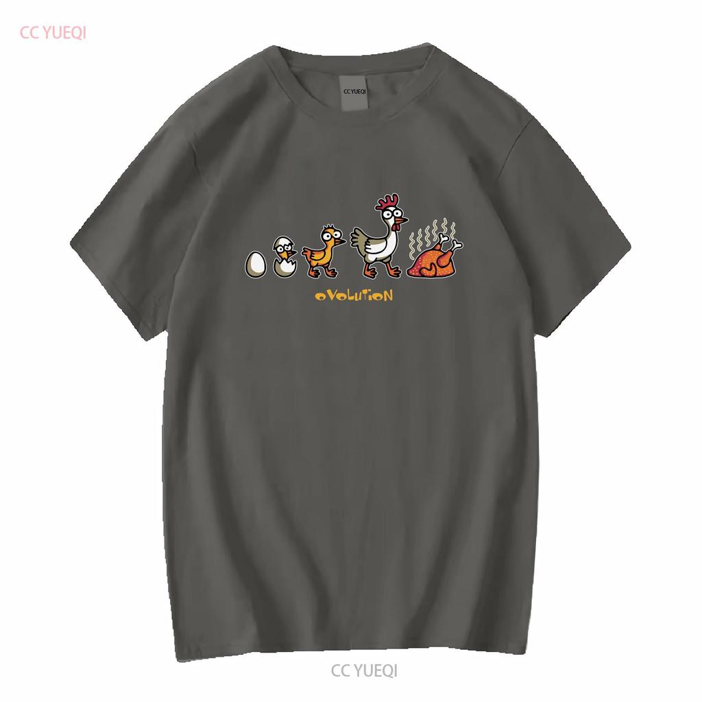 Funny Eggvolution Evolution Chicken Egg Ovolution T Shirt long or short sleeves vintage Washed Soft streetwear