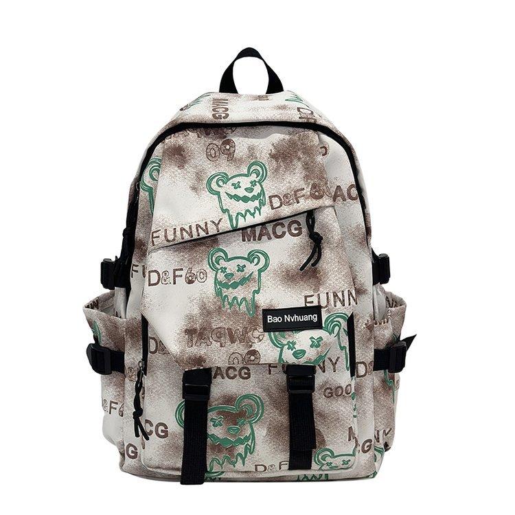 Schulranzen Trend Graffiti Schultasche Jungen Große Kapazität Modische Schultasche College-Student Mittelschüler Rucksack