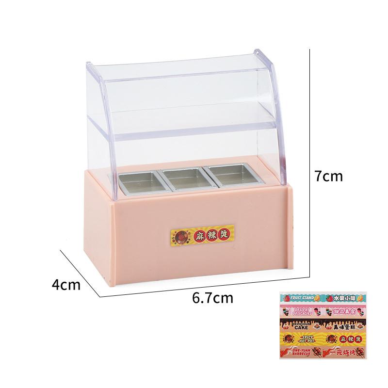 1/12 Dollhouse Mini Supermarket Convenience Store Display Rack Cabinet Model Dollhouse Micro Scene Ornament Kid Pretend Play Toy