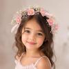 Lace Bow Flower Butterfly Headband Rhinestone Decor Lolita Headband Elegant Pearl Headband  Kids