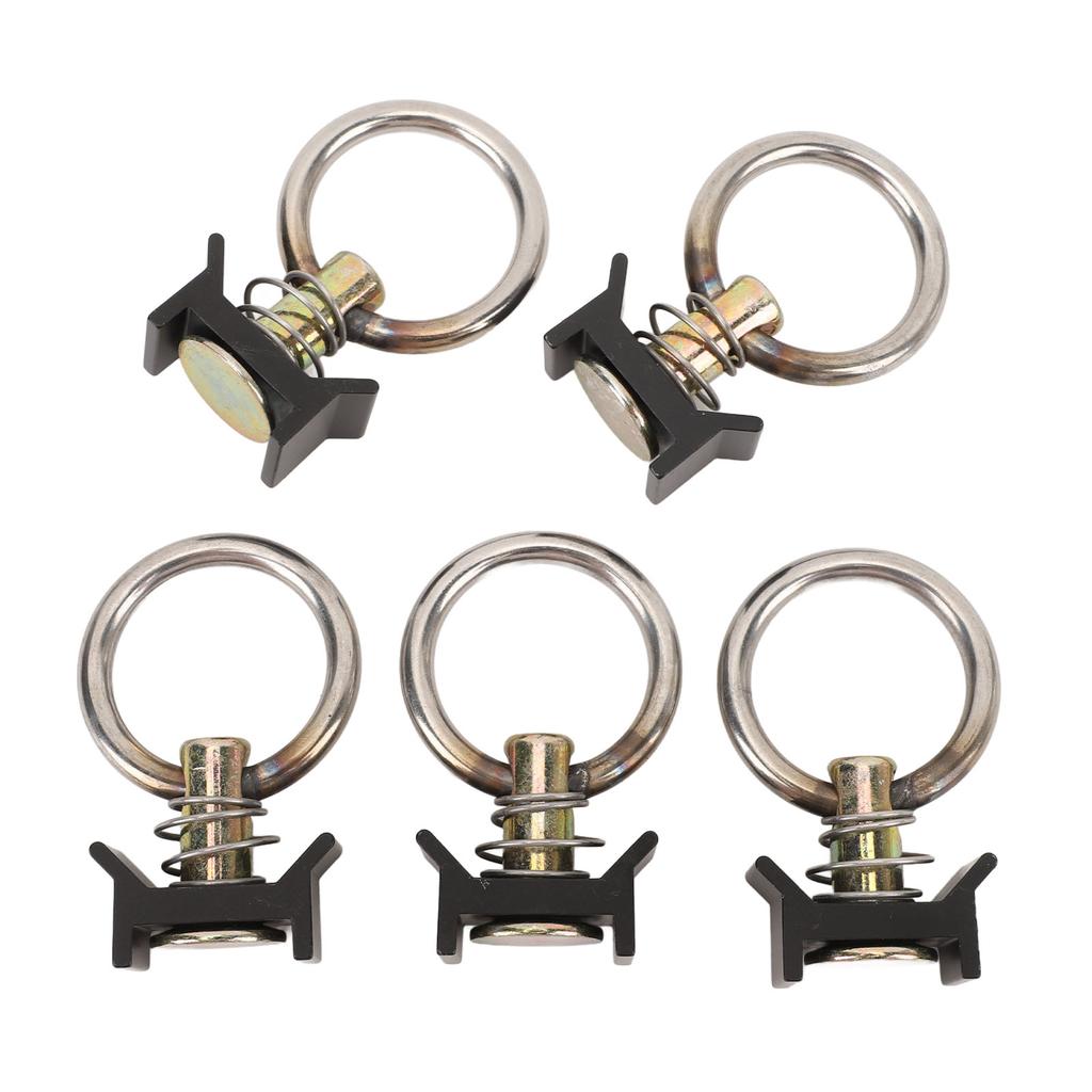 5 Stück L-Schiene Zurrpunkt Einzelner Bolzenbeschlag Vielseitiger Sicherer Befestigungspunkt Zurrpunkt Befestigungshaken für LKW-Ladefläche