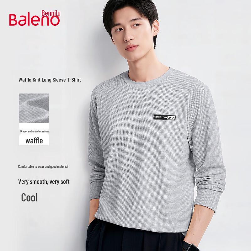 Baleno Men's Waffle Knit Long-Sleeve T-Shirt
