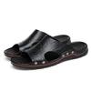 Summer Men Slippers Genuine Leather Breathable Clogs Sandals Beach Classics Leather Slides Outdoor Flip Flops Plu… More
