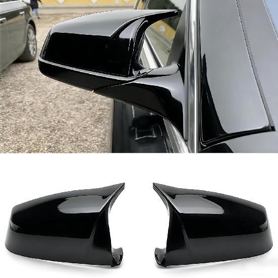 

Horn caps M style Black side wing mirror Cap Cover for BMW 5 6 7 serie F01 F02 F03 F04 F06 F07 F11 F12 F13 (Bright Black) Bright Black