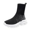 Women's Trendy High-Top Sock Boots - Versatile Casual Sports Fashion for 2025 Spring & Autumn.