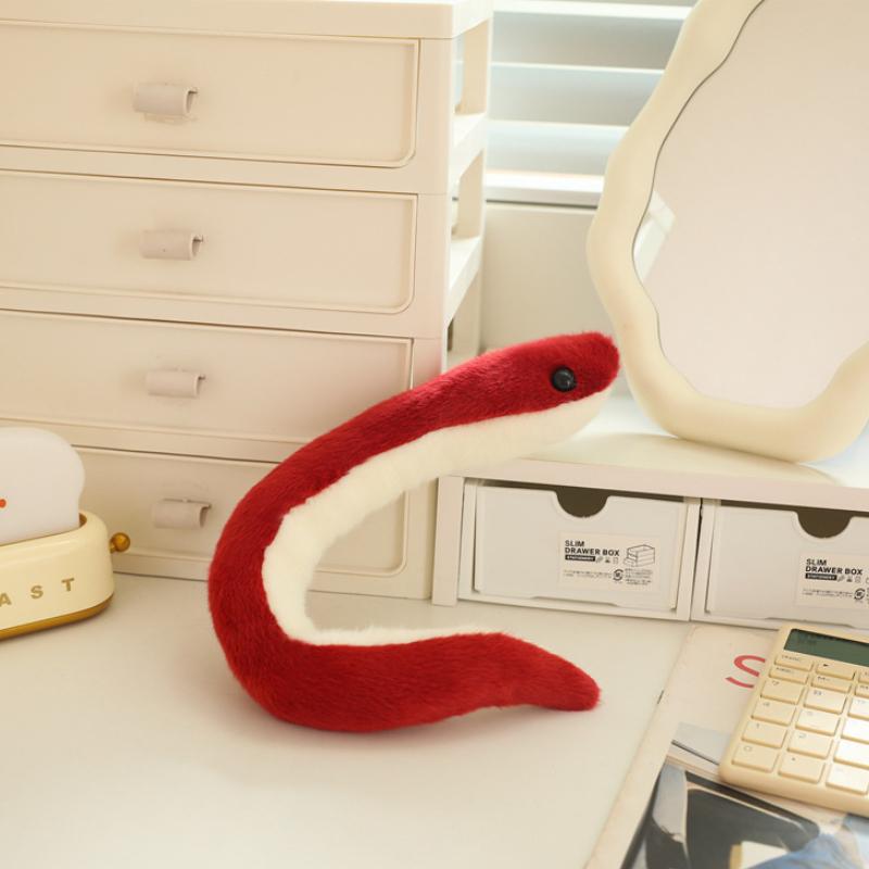 

Chinese 2025 Snake Doll Year The Snake Zodiac Mascot Plush Toy New Gift Year Deep Red