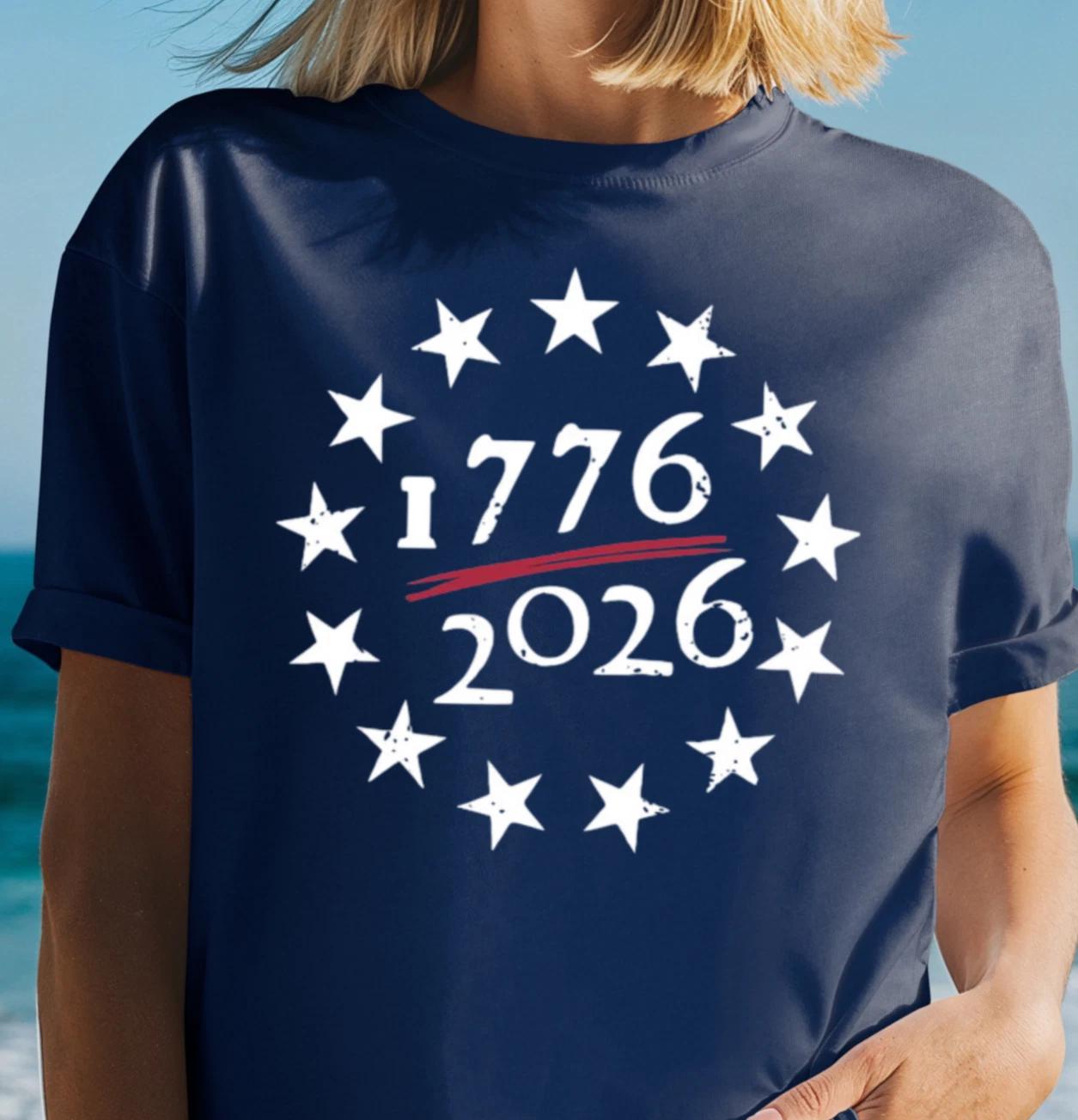 1776 - 2026 USA 250th T-shirt | Patriotic Tee, 4th of July, Semiquincentennial S